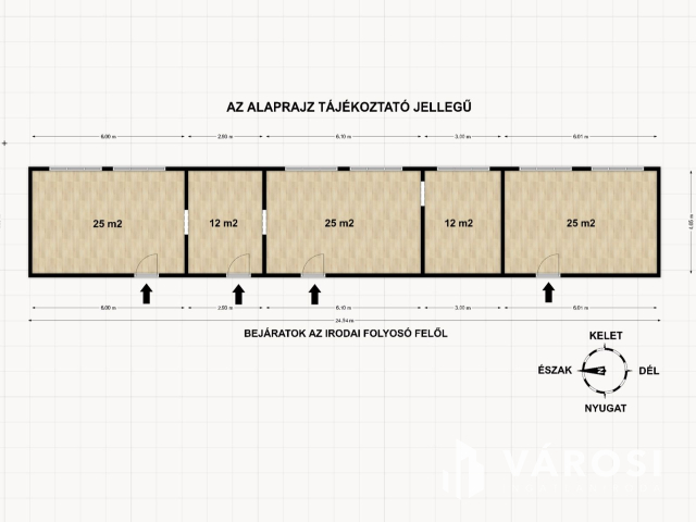 Kiadó 99 m2-es, több szobás iroda