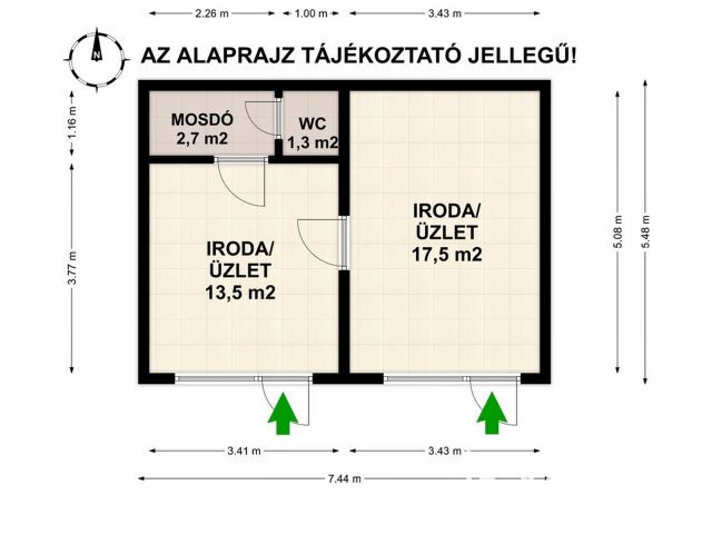 Belvárosi iroda, üzlethelyiség eladó Békéscsabán!