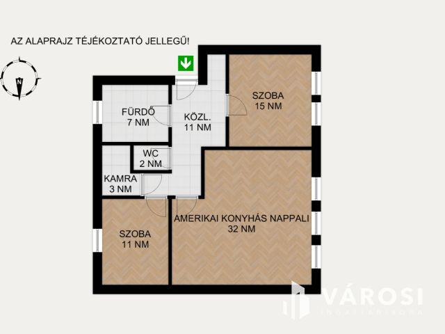 Látszó fagerendás tetőtéri lakás csendes utcában