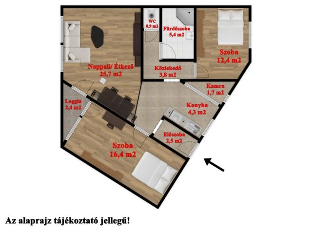 1.emeleti tégla lakás Orosháza szívében