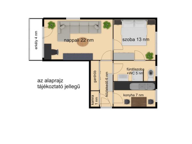Felújított, 1. emeleti lakás a belvárosban